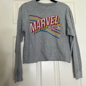 Hanes Kids Gray Marvel Comics Long Sleeve Tee